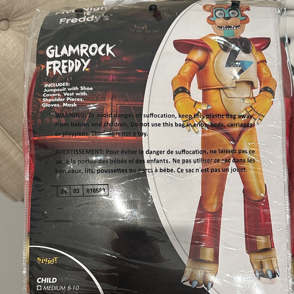 Freddy Glamrock Freddy Kids Costume - Vibrant Orange